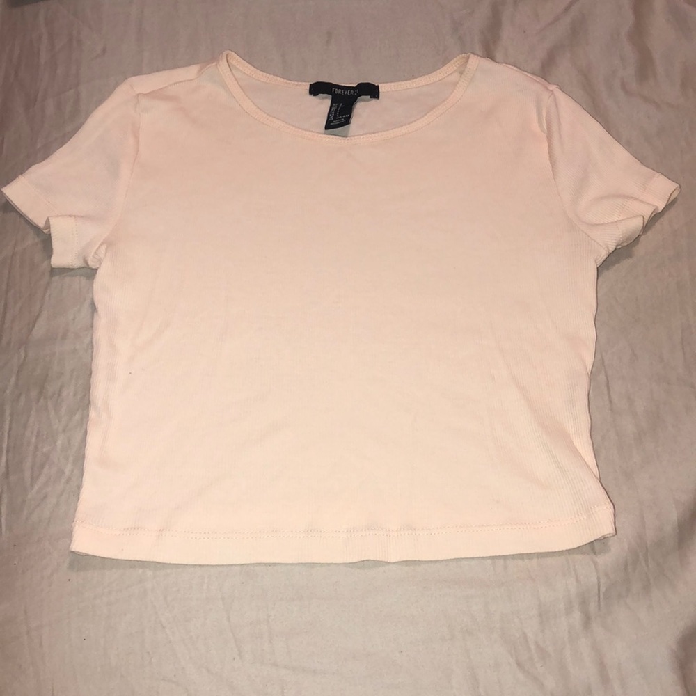 Forever 21 Cropped Blush Shirt